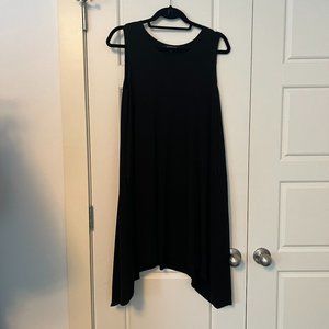 Lafayette 148 Black Sleeveless and Asymmetrical Hem Dress